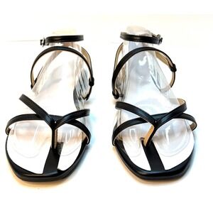 Journee Collection Women's Serissa Strappy Flat Sandals Black Size 7.5M NWT/BOX